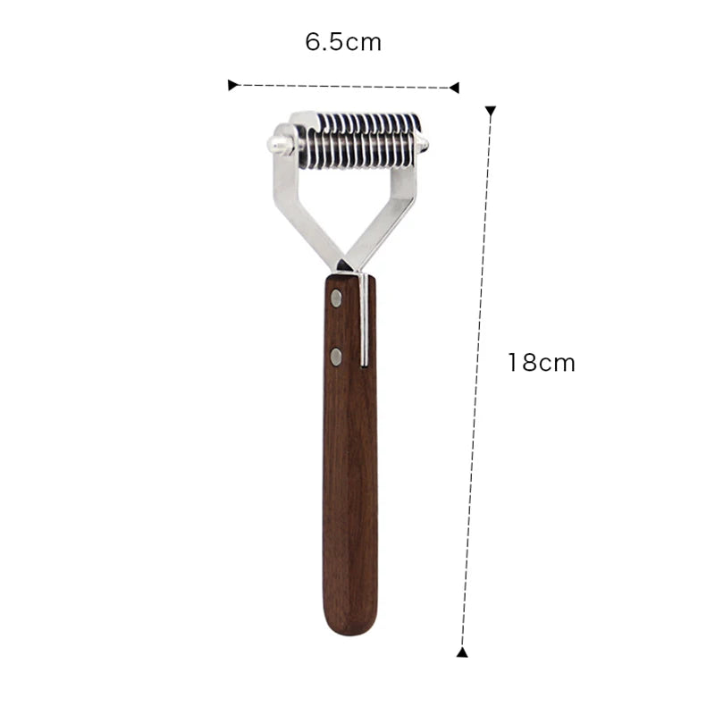 Dog Comb Removers Knot Cutter Hair Grooming Groomer Brush For Dogs Cats With Wooden Handle Pet Trimmer Knife Pet Accessoires