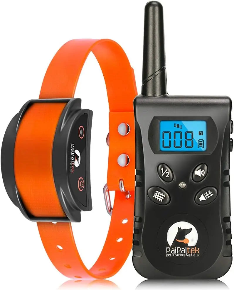 No Shock Dog Training Collar with Remote,1600ft Rechargeable Vibration Collar for 5-150lbs Dogs, Waterproof Electric Collar