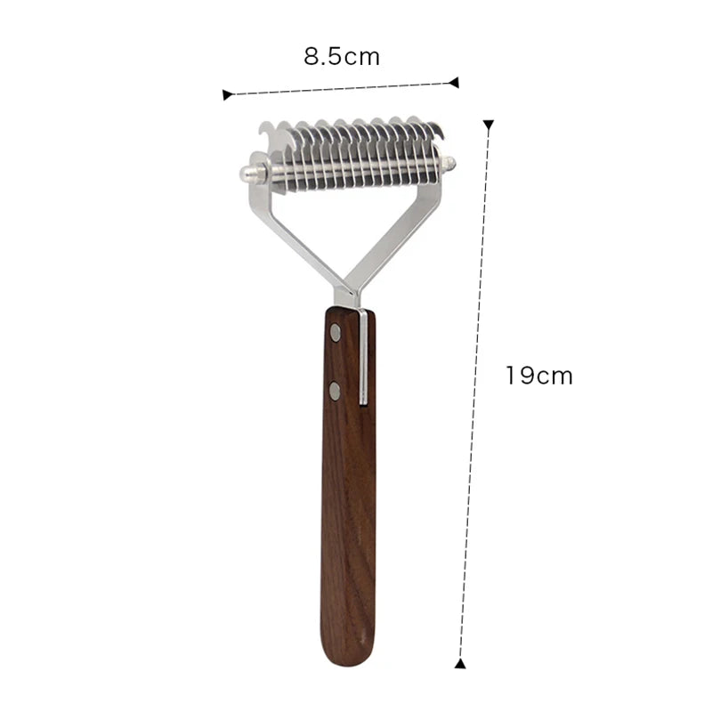 Dog Comb Removers Knot Cutter Hair Grooming Groomer Brush For Dogs Cats With Wooden Handle Pet Trimmer Knife Pet Accessoires