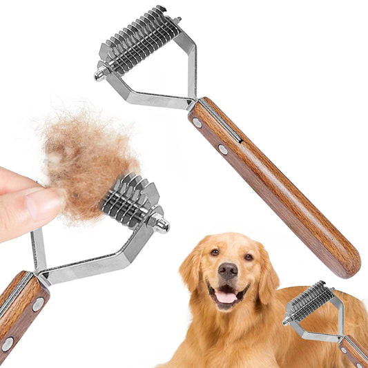 Dog Comb Removers Knot Cutter Hair Grooming Groomer Brush For Dogs Cats With Wooden Handle Pet Trimmer Knife Pet Accessoires