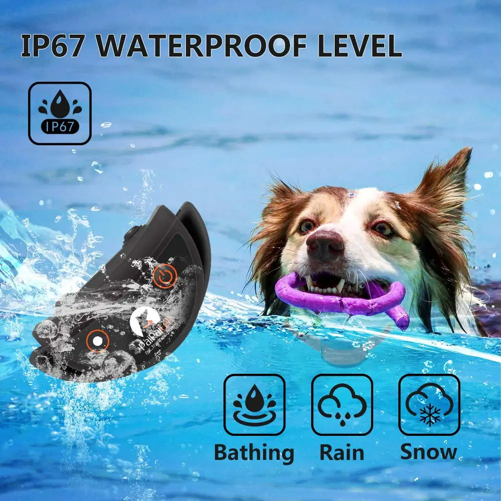 PaiPaitek No Shock Dog Training Collar with Remote, Lightest Vibration Collar for Small Dogs Rechargeable, 1600ft Range