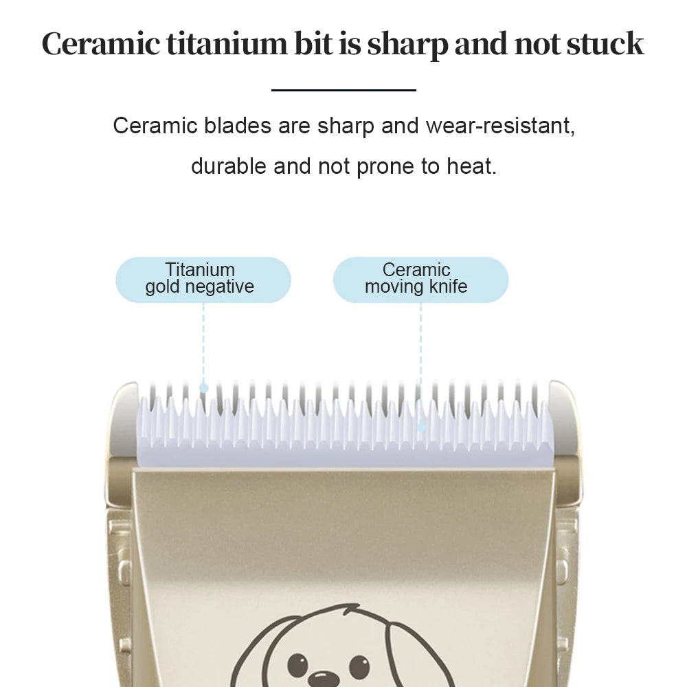 Pet Clipper Grooming Kit Rechargeable Pet Hair Trimmer Shaver Haircut Set For Cat Dog Hair Cutting Remover Machine Professional