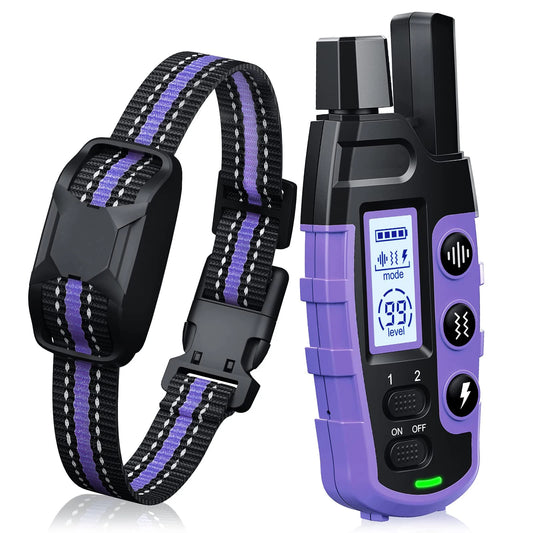 3300Ft Electric Dog Training Collar Remote Control Waterproof Pet BehaviorFor 5-120lbs Puppy With Vibration Shock Beep