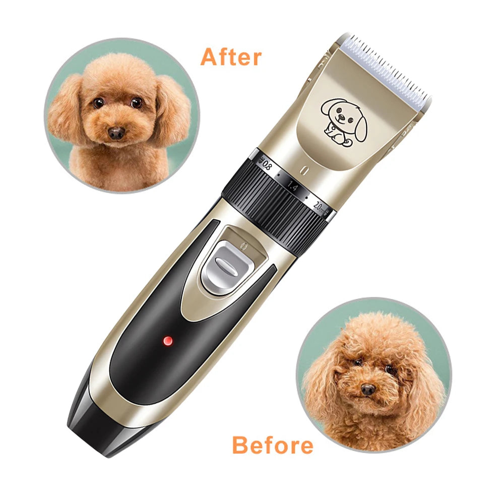 Pet Clipper Grooming Kit Rechargeable Pet Hair Trimmer Shaver Haircut Set For Cat Dog Hair Cutting Remover Machine Professional