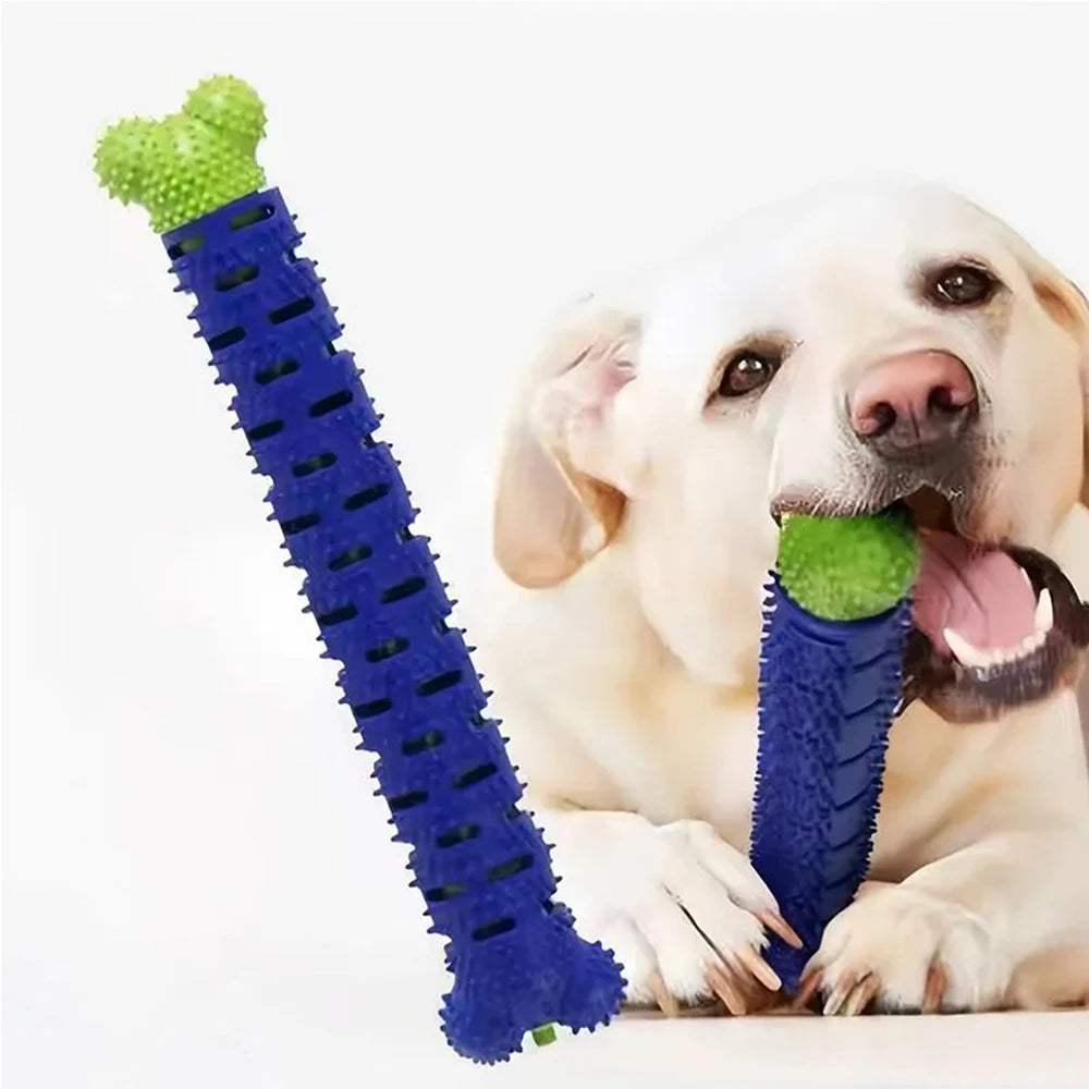 Dog Tooth Grinding Stick – Food-Grade Rubber Toothbrush & Chewing Toy for Teeth Cleaning with Slight Bite Force.
