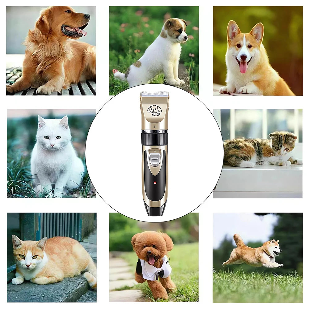 Pet Clipper Grooming Kit Rechargeable Pet Hair Trimmer Shaver Haircut Set For Cat Dog Hair Cutting Remover Machine Professional